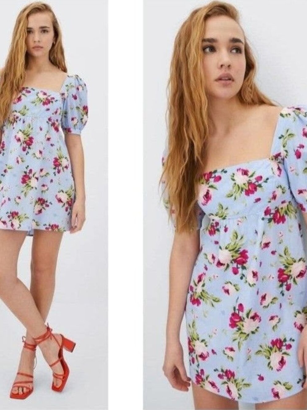 Bridgerton Stradivarius Limited Regency-Core Empire Waist Floral Dress Medium